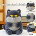 thumbnail image 3 of Funny Cat Stuffed Animal Doll - Fun Expressions Kitten Cat Plush Toy Pillow Cute Home Decor Gift, 3 of 7