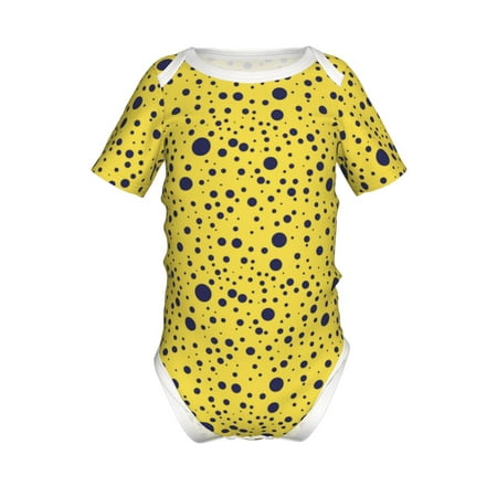 

Junzan Blue Spots Print Short-Sleeve Baby Climbing Clothes Bodysuits for Infant One-Piece for Baby Boys & Girls Baby Clothes Baby Romper with Snap Closure-2 Years