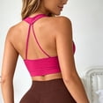 thumbnail image 5 of Sports Bra for Women Racerback Running Yoga Bras Full Coverage Bras Pink Sports Bra Women Size S-2XL, 5 of 5