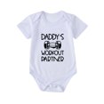 thumbnail image 1 of Body De Bebé Canastilla Onesies Para Niños Pequeños Niñas Niños Camiseta De Manga Corta Con Estampado De Letras Mono Mameluco Blanco Odeerbi LM103-6106, 1 of 7