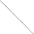 thumbnail image 1 of 10K White Gold 2.25mm Diamond Cut Quadruple Rope Chain Bracelet 7 Inch, 1 of 2