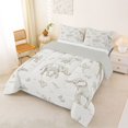 thumbnail image 2 of Castle Fairy Giraffe Elephant Wildlife Full Size Comforter Sets 3-Piece for Boys,African Animal Bedding Comforter Set,Brown White,Grey Reversible,1 Comforter and 2 Pillowcases, 2 of 6