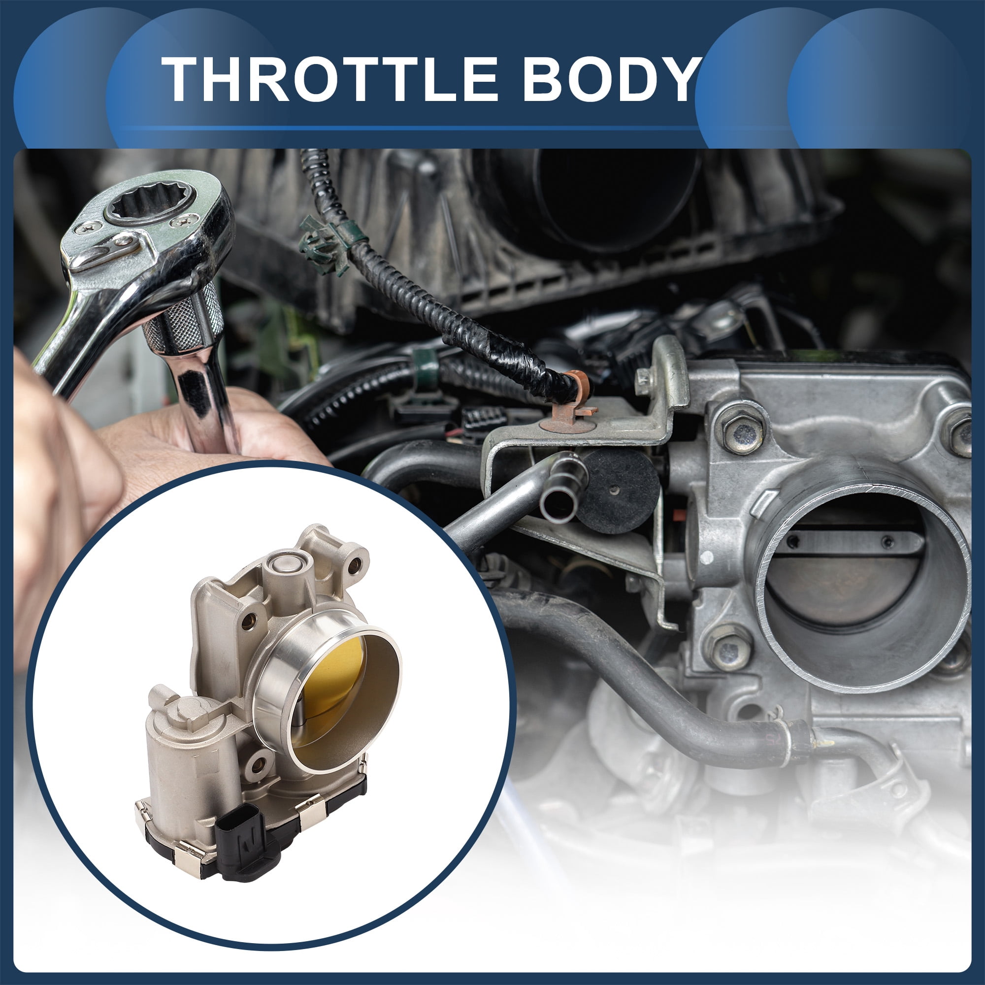 Unique Bargains Throttle Body for Chevy Impala Malibu, Colorado, Blazer 2014-2019 Replace No.12670839/12669073