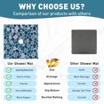 thumbnail image 2 of Square Shower Mat Non Slip: 24 x 24 Inch Shower Mats with Drain Hole in Middle - PVC Loofah Anti Slip Shower Floor Matt for Inside Shower, 2 of 4