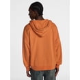 thumbnail image 4 of No Boundaries Boxy Oversized Fit Fleece Zip Hoodie Sweatshirt with Long Sleeves, Men's XS-4XLT, 4 of 6