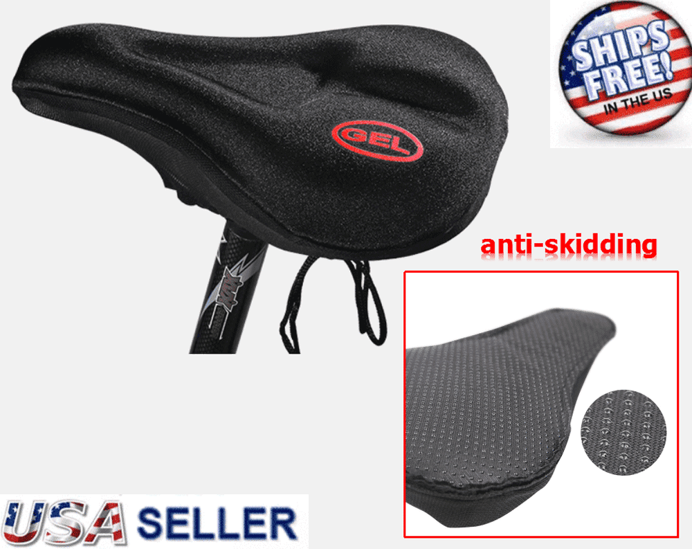 Bike Seat Cover Gel Comfort Cushion Cover Soft Padded Mountain Bicycle Saddle US 