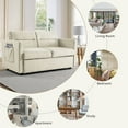 thumbnail image 6 of DEALTOPS Pull Out Sofa Bed, Convertible Loveseat Sleeper with Side Pockets, Beige, 6 of 8