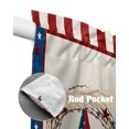 thumbnail image 6 of Swag Curtains, 4th of July USA Flag Star Patriot Cotton Linen Rod Pocket Kitchen Curtains Valances Tier Curtains Swag Valance Curtains for Bedroom Living Room 36" x 36", 2 Panels, 6 of 6