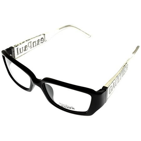 Jean Paul Gaultier Eyeglasses Frames VJP510S 0700 Shiny Black Swarvoski Rectangular Size: Lens/ Bridge/ Temple: 53-16-135-31
