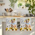 thumbnail image 4 of Sunflowers Dog Kitchen Towels Set of 4, Spring Watercolor Floral Stars Grey Plaid Absorbent Dish Towels for Kitchen, Microfiber Hand Towel, Quick Drying Tea Towel for Cleaning Decorative Dishcloths, 4 of 7