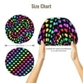 thumbnail image 5 of Rateoe Rainbow Hearts Pattern Silk Satin Hair Bonnet for Sleeping, Adjustable Sleep Cap Turban for Women , Curly Straight Hair Long Large Braid, 5 of 6