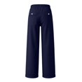 thumbnail image 7 of Babcutegg Big and Tall Mens Cotton Linen Pants Straight Leg Elastic Waist with Pockets Versatile Casual Trousers Size L, 7 of 7