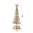 thumbnail image 3 of Christmas Tree 12.99ich Artificial Christmas Tree Lamp,Spiral Tree With Glittering LED Lights,AA Battery Operated Gold Light With Metal Stand for Table Home Wedding Bedroom Christmas Decor, 3 of 9