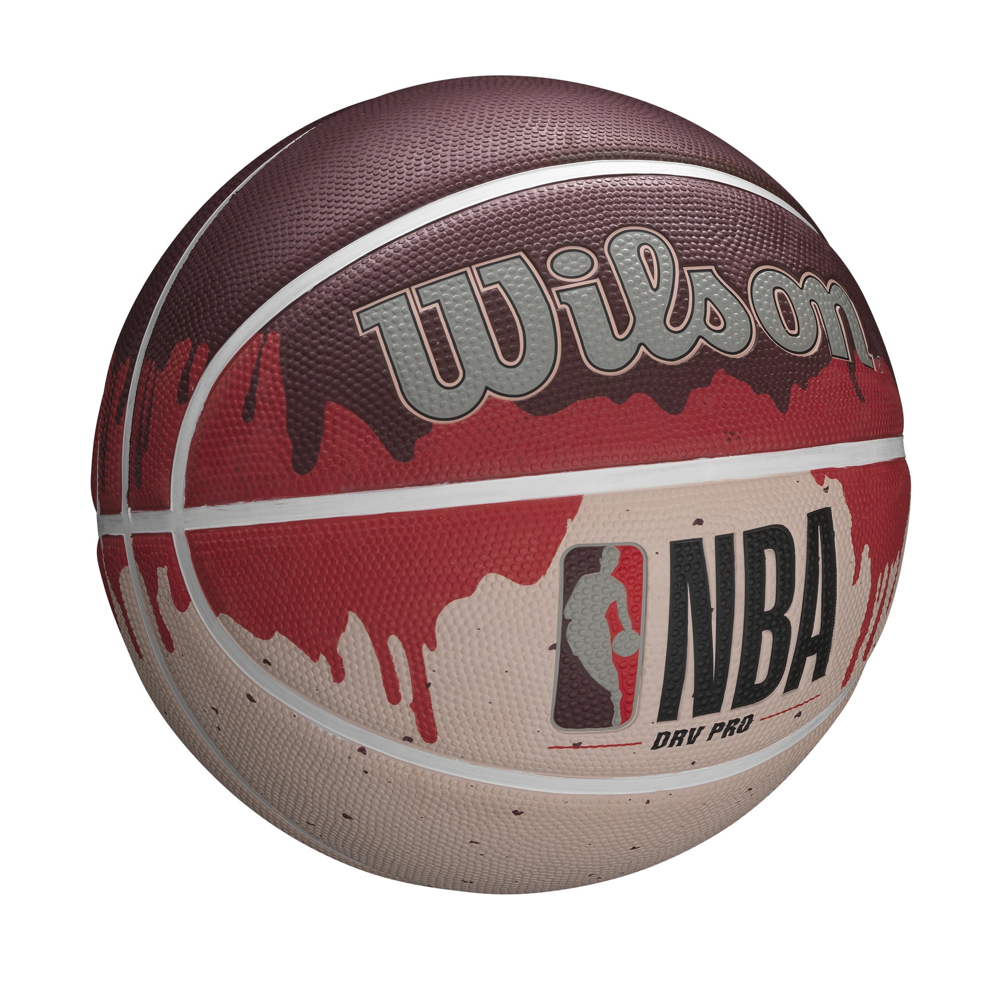 Wilson NBA DRV Pro Outdoor Basketball, Red, 28.5 in.