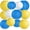 Blue Yellow White, variant on 12 Pack (6" 8" 10" 12") Red Black and Gold Paper Lanterns - Hanging Round Lantern Kit for Graduation 2026, Casino Night, Red Carpet, Hollywood Theme Party, Game Night and Hibachi Party Decorations