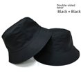 thumbnail image 2 of Sombrero de pescador de doble cara, estilo coreano, sencillo, informal, para hombre, para lavabo, para mujer, de color sólido, con tablero de luz, parasol, sombrero moderno para pareja, 2 of 4