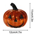 thumbnail image 2 of Decoraciones de Halloween, adornos de Halloween, regalos de Halloween Calabaza de cristal con forma de cabeza de calabaza de Halloween Calabaza de cristal con forma de cabeza de calabaza de Halloween, 2 of 6