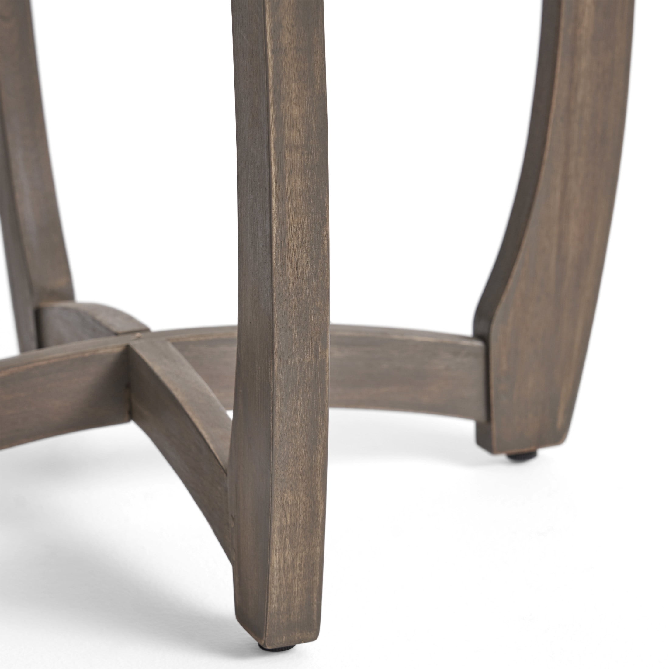 Christopher Knight Home 3-Piece Acacia Wood Swivel Chairs and Bistro Table Set, Beige + Gray