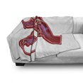 thumbnail image 3 of Letter a Soft Flannel Fleece Throw Blanket, Classic Ornamental Name Initials with Gothic Swirl Elements, Cozy Plush for Indoor and Outdoor Use, 60" x 80", Turquoise Purple Red, by Ambesonne, 3 of 6