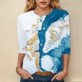 thumbnail image 2 of Kaprioy Womens Tops Elbow-Length Graphic Crew Neck T-Shirts Womens Shirts, 2 of 4