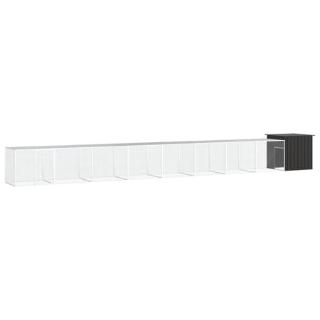 Suzicca Chicken Cage Anthracite 354.3 x35.8 x39.4  Galvanized Steel