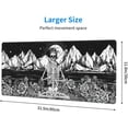 thumbnail image 2 of Black and White Goth Skull Gaming Mouse Pad, Long Extended XL Mousepad Desk Pad, Large Nonslip Rubber Mice Pads Stitched Edges, 31.5'''' X 11.8'''', 2 of 6