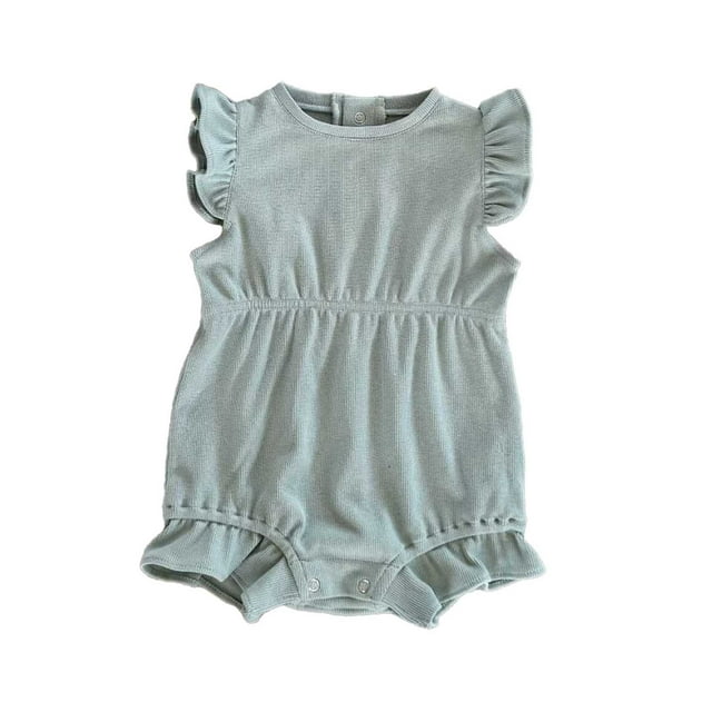 Combinaison Sans Manches pour Fille Vêtements d'Été 0 1 An