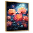 thumbnail image 2 of Designart "Multicolored Tulips under Celestial Sky II" Tulips Floater Framed Wall Art Living Room, 2 of 5