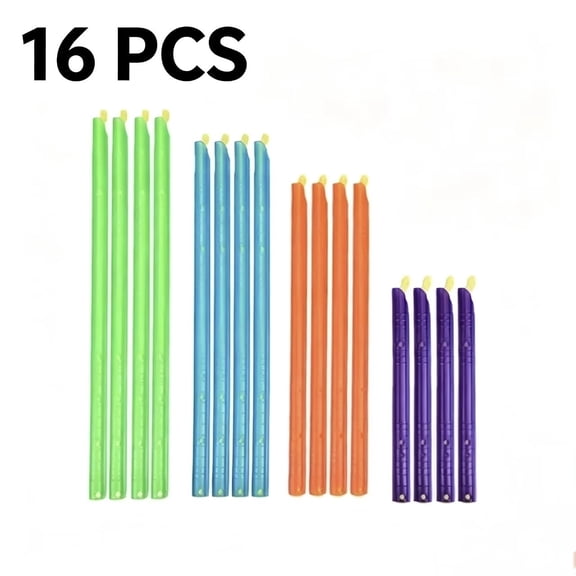 Vruelia (16PCS) Plastic Bag Clip Seal Stick Storage Bag Househoud Sealer Clamp Snack Rod Clip