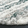 thumbnail image 3 of SAFAVIEH Fontana Danny Abstract Shag Area Rug, Ivory/Green, 6'7" x 6'7" Round, 3 of 7