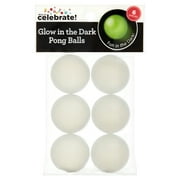 Way to Celebrate! Glow in the Dark Pong Balls White Party Favors, 6 Count
