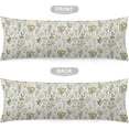 thumbnail image 5 of Spring Floral Body Pillow Cover Vintage Garden Plants with Herbs Flowers Botanical Sage Green Leaves Long Pillowcase with Zipper Decorative Soft Large Bedding Pillow Cases for Couch,Home Gifts 20"x54", 5 of 6