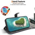 thumbnail image 5 of Leather For Motorola Moto G Play 5G 2026 6.7-inch Crystal Material Wallet Case , With Card Holder,Wristband,Magnetic Clasp Kickstand Folio Cover,Color-7,For Moto G Play 5G 2026, 5 of 8
