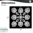 thumbnail image 4 of Stupell Industries Bohemian Fractal Symmetry in Monochrome Canvas Art, 17 x 17, by El Perkin, 4 of 8