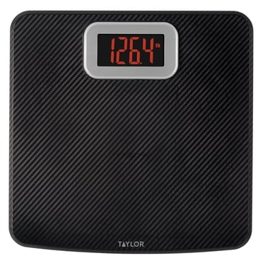 Taylor 7528 Digital Glass Bathroom Scale with Backlit LCD Display in ...