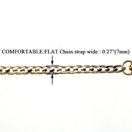 HAHIYO Mini Pochette Purse Chain Strap Slim Wide 7mm for LV Length 47.2  Inches Extra Thick 2.6mm Shiny Gold for Handbag Wallet Clutch Comfortable  Flat Metal Strap 1 Pack 