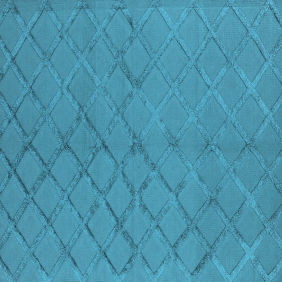 Ahgly Company Indoor Square Oriental Light Blue Industrial Area Rugs, 8' Square