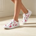 thumbnail image 4 of EKVAHL Christmas Tennis Shoes For Women, Colorful Festive Printed Canvas Sneakers, Soft Low Top Daily Walking Shoes Great For Holiday Parties White, 4 of 4
