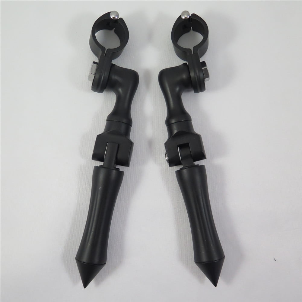 HTTMOTOR Black Short Angled Adjustable Footpeg Mounting Kit Stick
