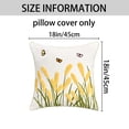 thumbnail image 7 of Unique Bargains Cotton Boho Plant Embroidery Soft Square Throw Pillow Covers Yellow, 7 of 7