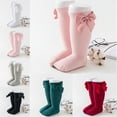 thumbnail image 5 of ZUARFY Baby Girls Knee High Socks Cute Bowknot Solid Color Toddler Infant Stockings, 5 of 19