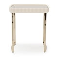 thumbnail image 4 of Michael Amini Lisbon Side Table - Silken Matte Cream, 4 of 9