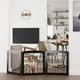 thumbnail image 4 of STAROUS Esspresso Foldable Pet Gate,Secure Indoor Barrier, Ideal for Doorways, Stairs, and Wide Openings - 60" Wide, 24" Height, 3 Panels, 4 of 7