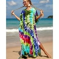 thumbnail image 3 of Edolynsa Beach Dress Cover Up Plus Size Kaftan Dresses for Women Caftan Coverup Long, 3 of 8