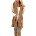 thumbnail image 6 of Turilly Womens Jackets Ladies Women's Sleeveless Faux Fur Cardigan Fluffly Vintage Shaggy Vest Jacket Long Coat, 6 of 9