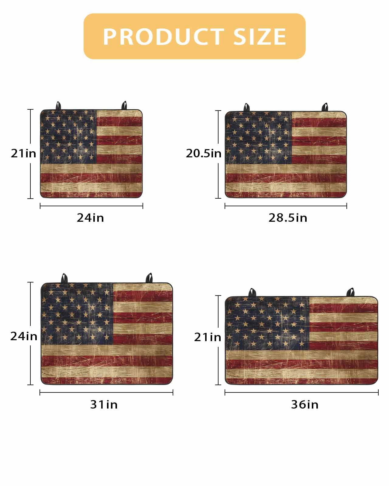 nqOlkjepod Large Induction Cooktop Protector Mat 24"x21", Vintage American Flag Stove Top Covers for Electric Stove, Farmhouse Shabby Retro Red Blue Stove Burner Cover Mats, Glass Top Stove Cover