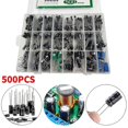 thumbnail image 1 of 500x 24 Types Electrolyte Capacitor Capacitors Assortment 0.1-1000UF Set, 1 of 5