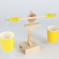 SHISUYAN Math Balance Scale Toy DIY Wooden Scales Game for Kids