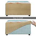 thumbnail image 5 of Xoenoiee Beach Starfish Print Stretch Ottoman Cover Ottoman Slipcover Sofa Cover Footstool Protector Storage Ottoman Covers Furniture Protector Soft Rectangle Slipcover with Elastic Bottom, S, 5 of 7