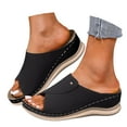 thumbnail image 3 of Women's Fish Mouth Shoes Platform Wedge Slippers Orthopedic Shoes Ergonomic & Non Sandals For Pain Relief Orthopaedic Open Toe Slippers Summer Shoes, 3 of 6